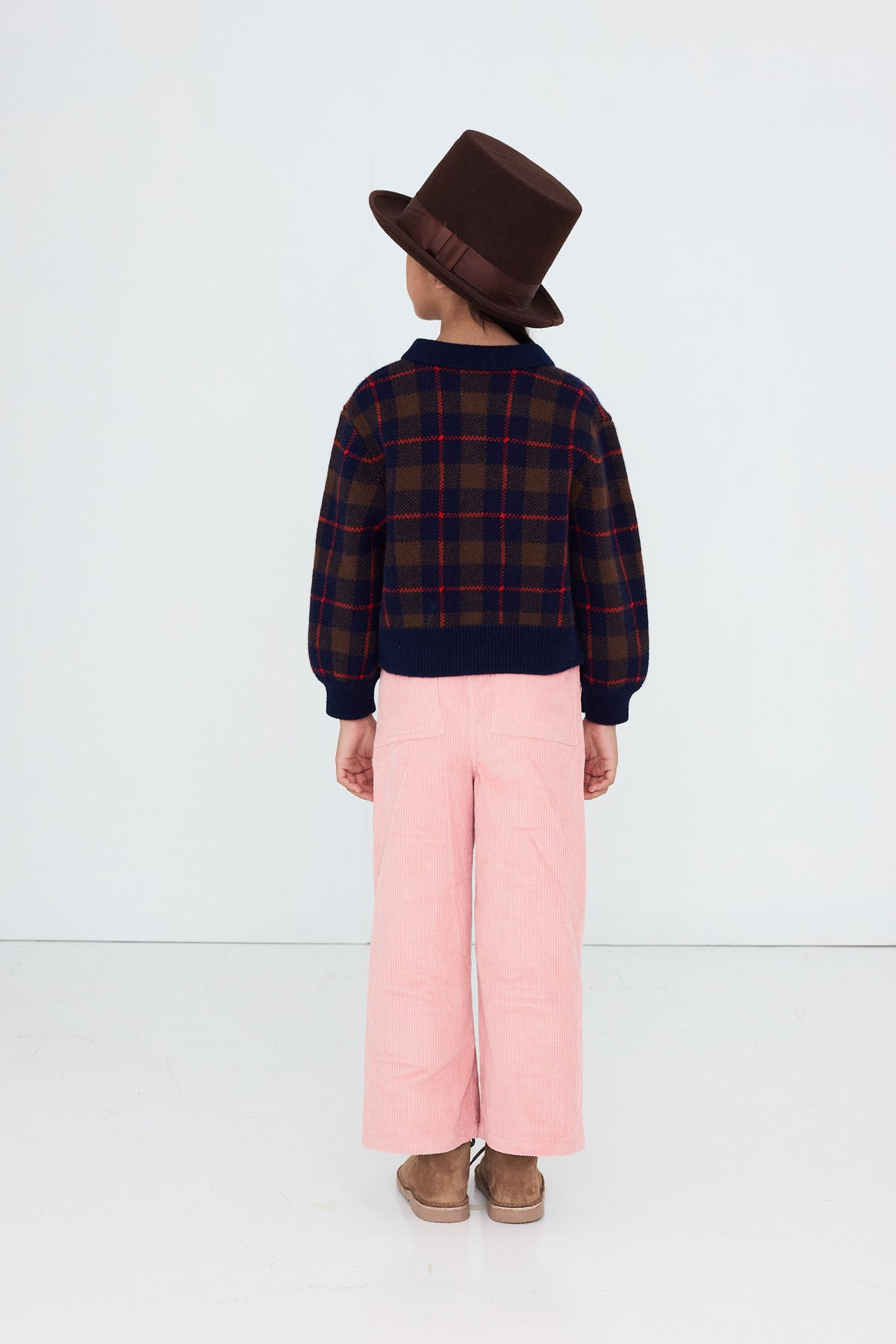 Cardigan a quadri LIGHT NAVY