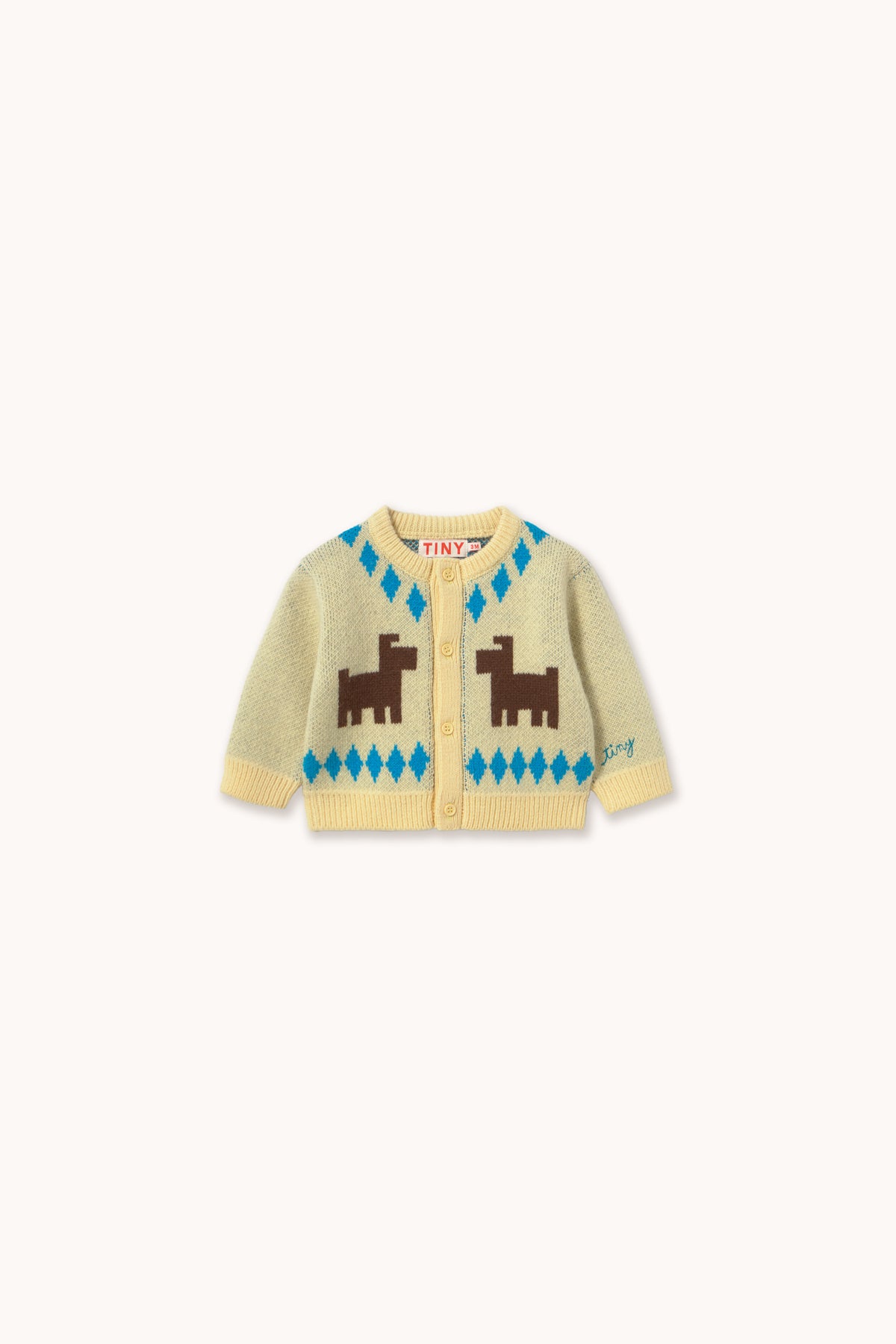 Cardigan per neonati Brown Dogs DUSTY YELLOW