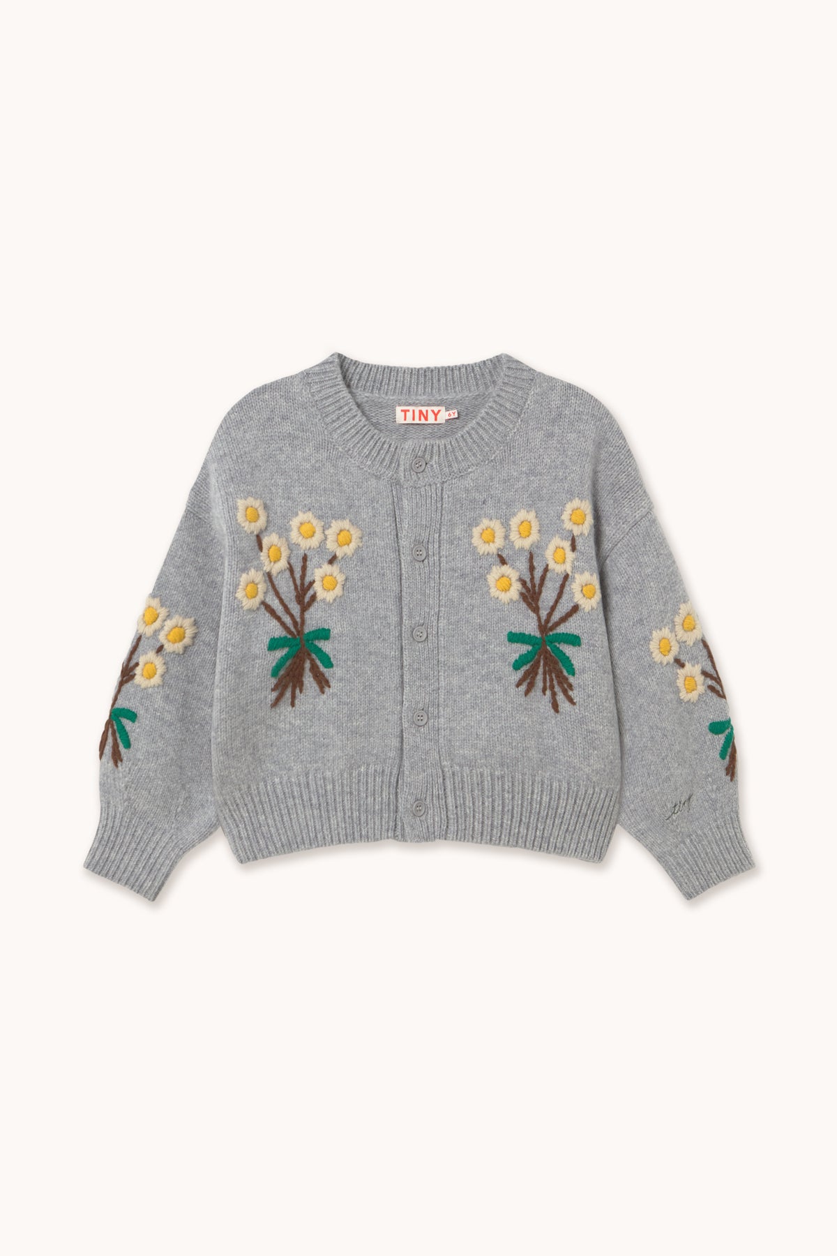 Flowers Cardigan GREY MELANGE