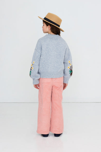 Flowers Cardigan GREY MELANGE