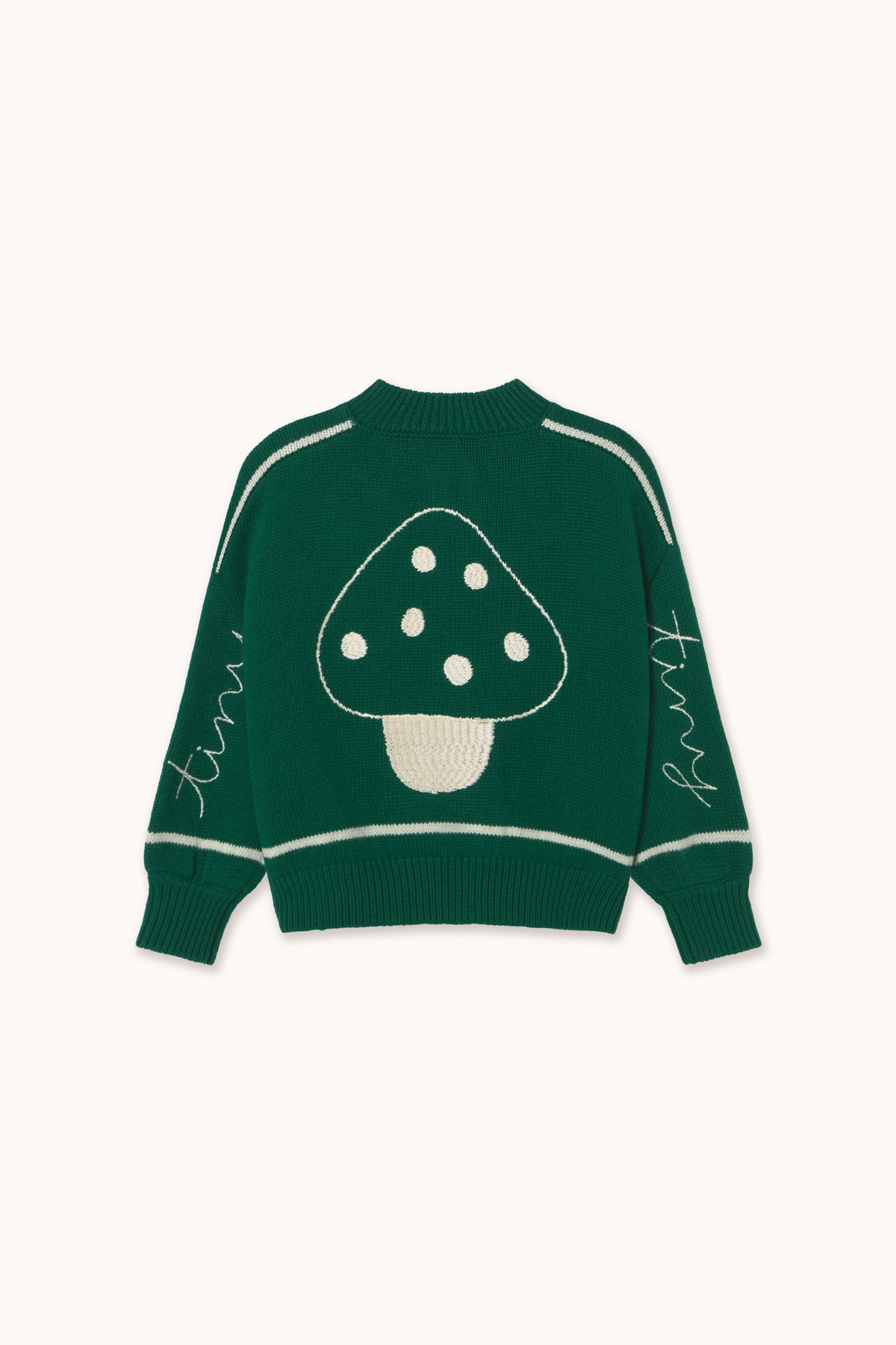 Geese Embroidery Cardigan DARK GREEN