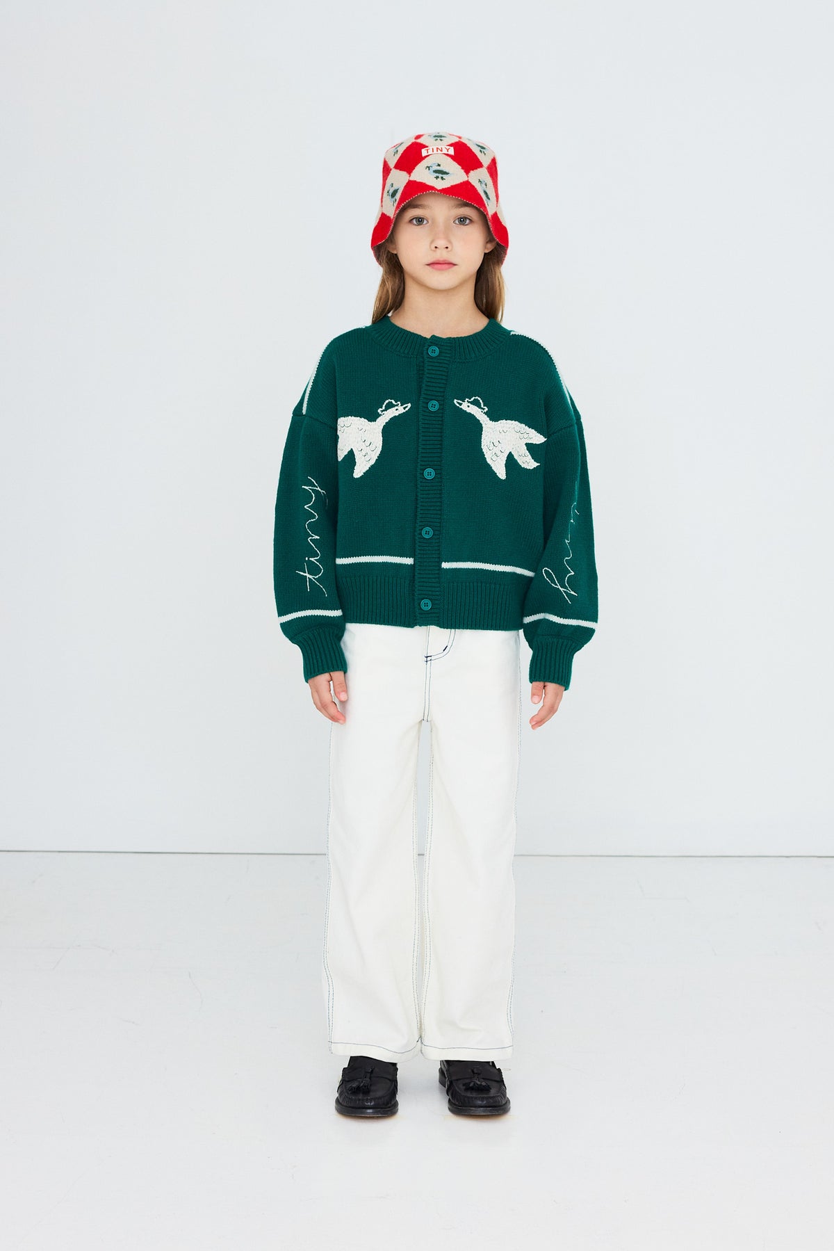 Geese Embroidery Cardigan