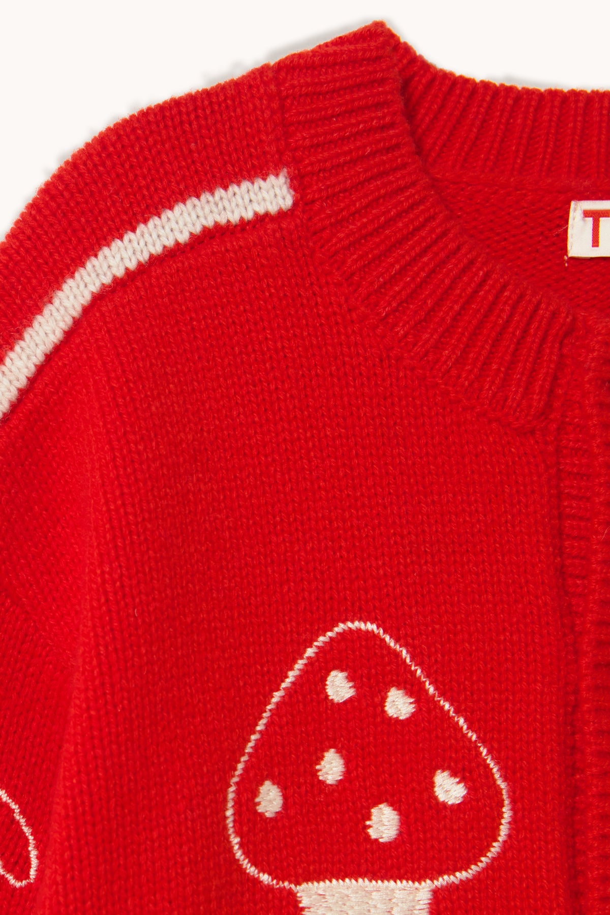 Bows Embroidery Cardigan SUMMER RED