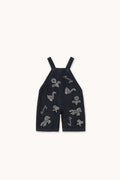 Salopette bébé Chevaux et Fleurs DENIM DARK WASH