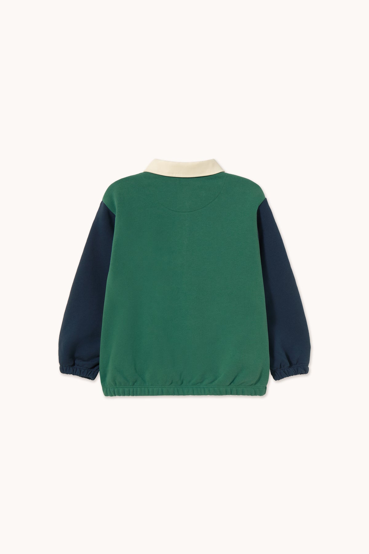 Color Block Polo Sleeve Tee DARK GREEN