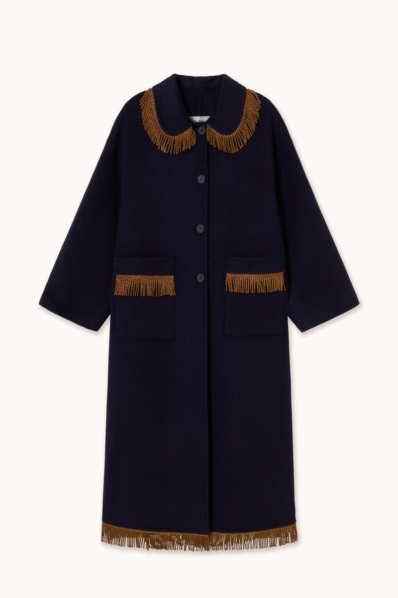 Woman Frills Long Coat