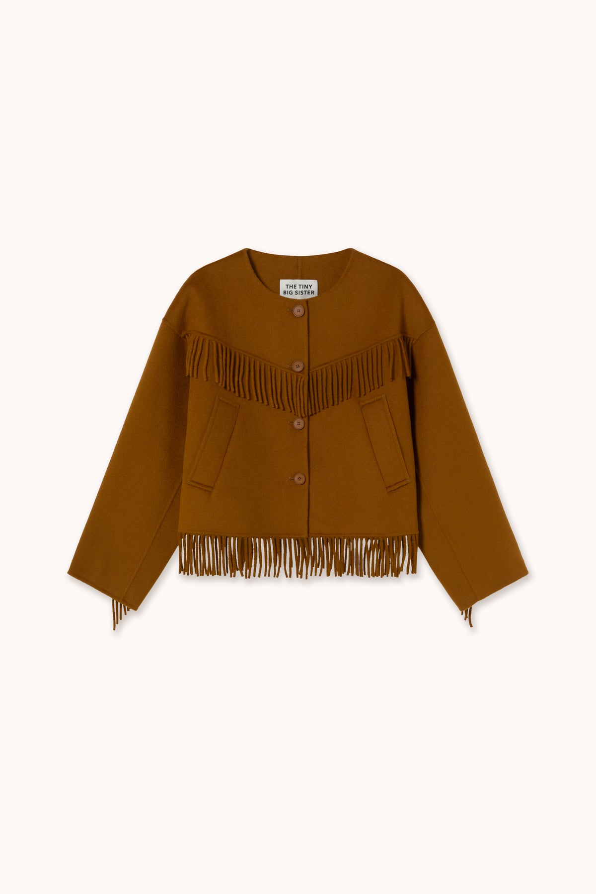 Woman Frills Short Coat BRONZE