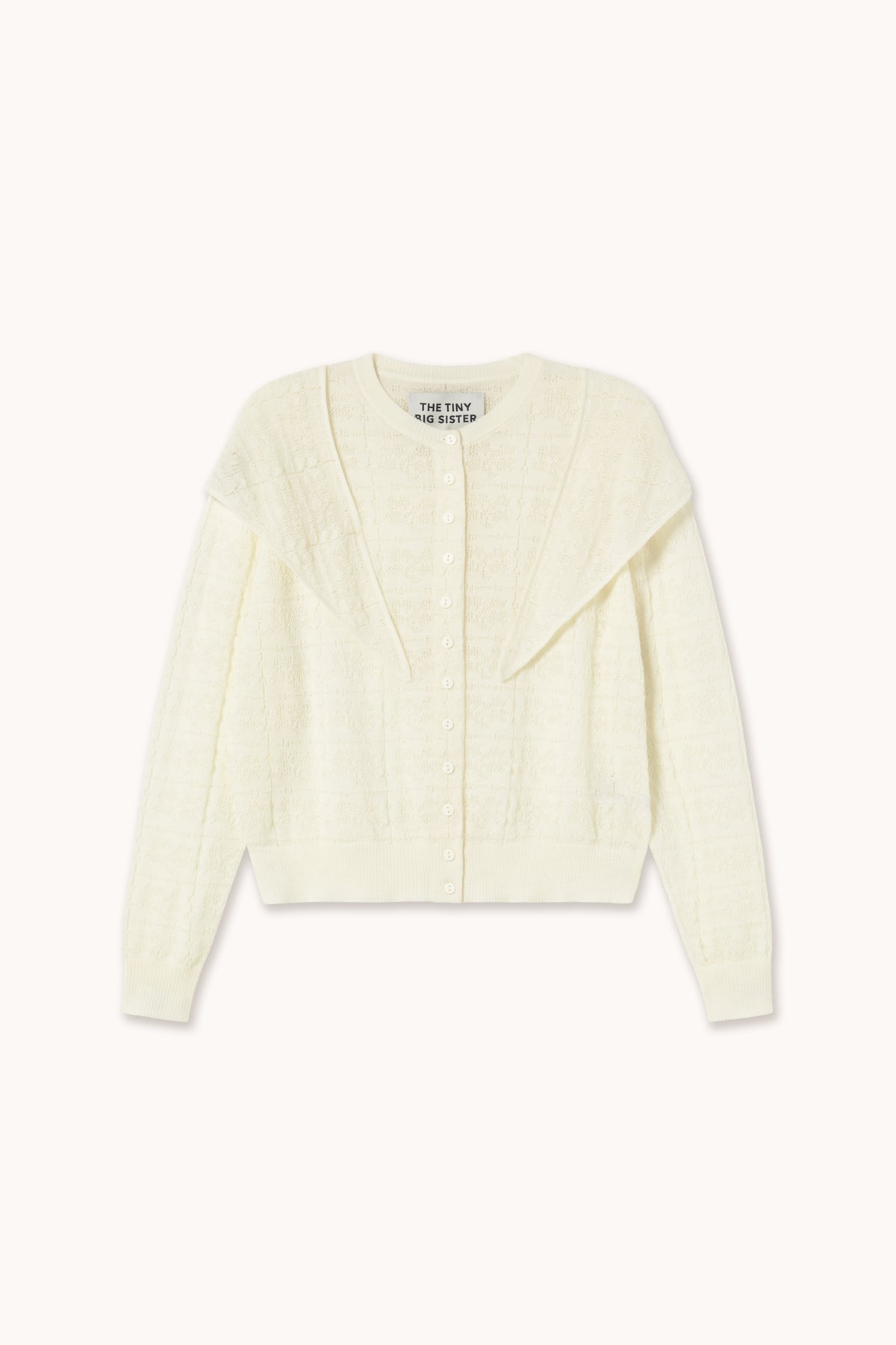 Woman Check Scarf Neck Lara Cardigan
