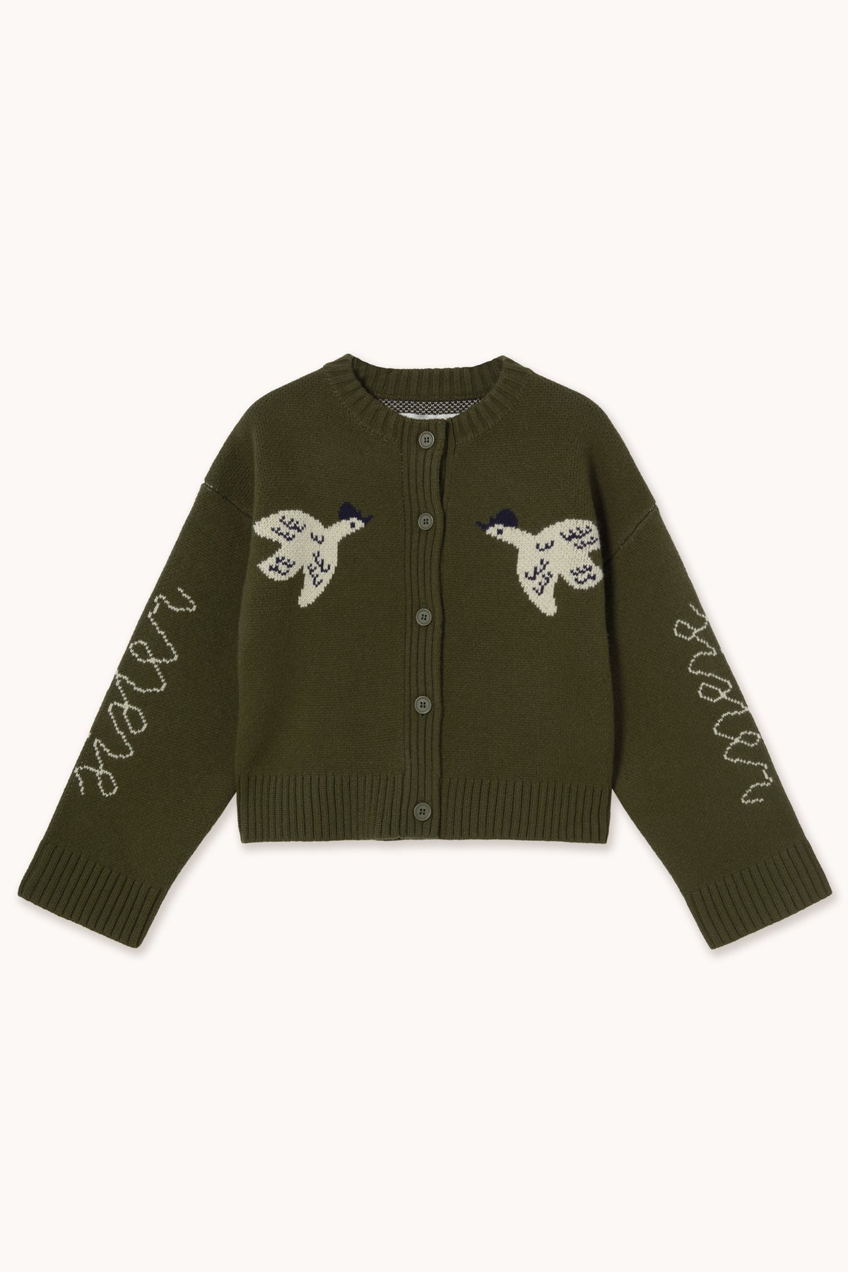 Cardigan da donna con motivo oche KHAKI