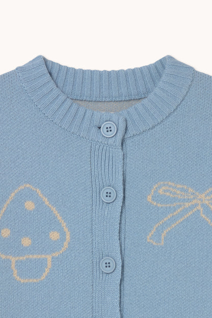 Bows Cardigan DENIM BLUE