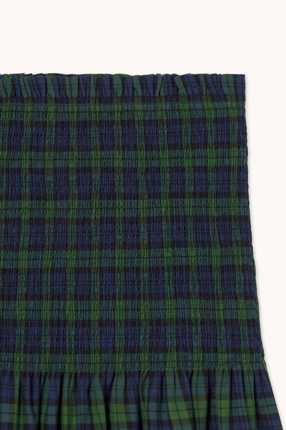 Green Check Smock Skirt