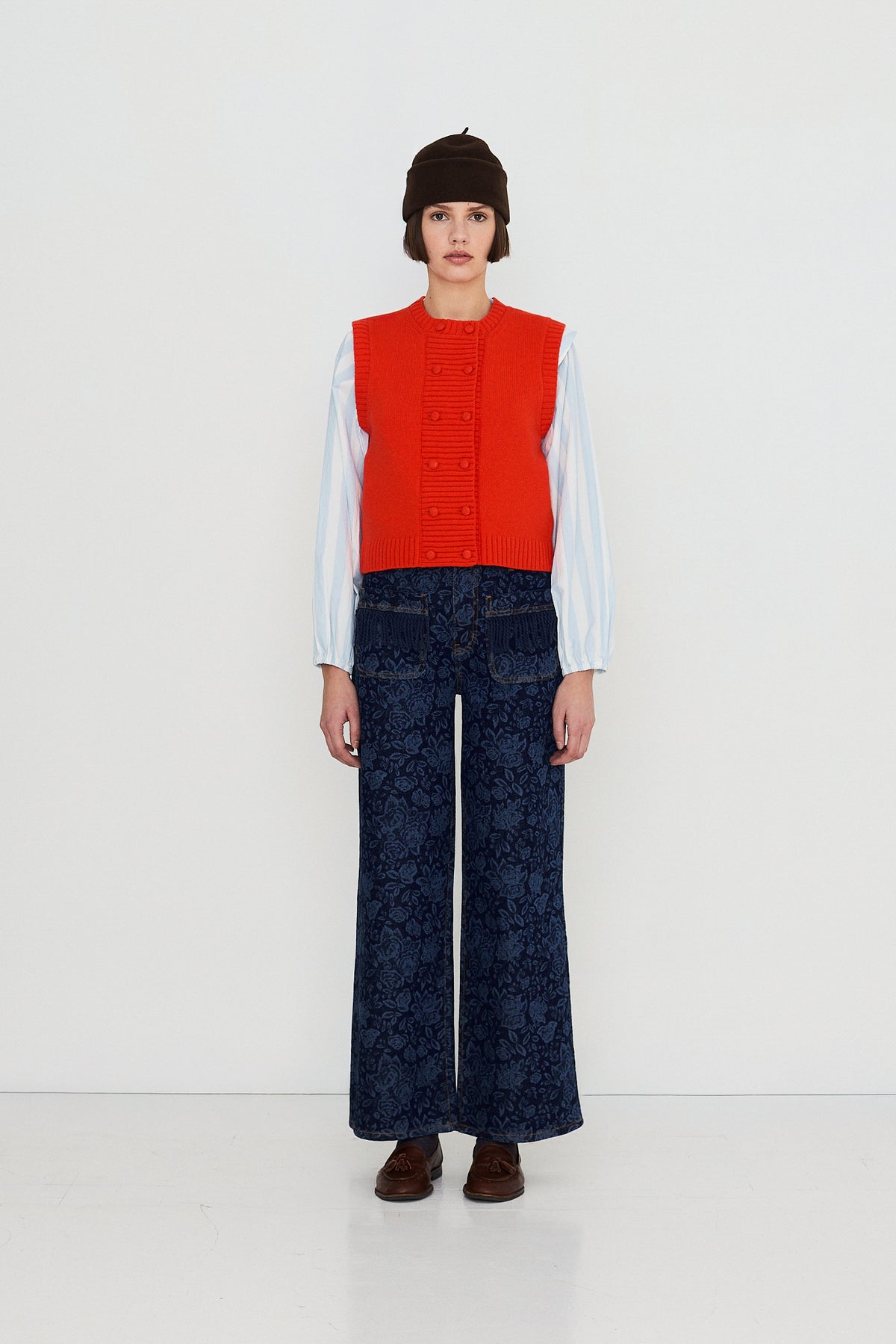 Gilet da donna con bottoni SUMMER RED