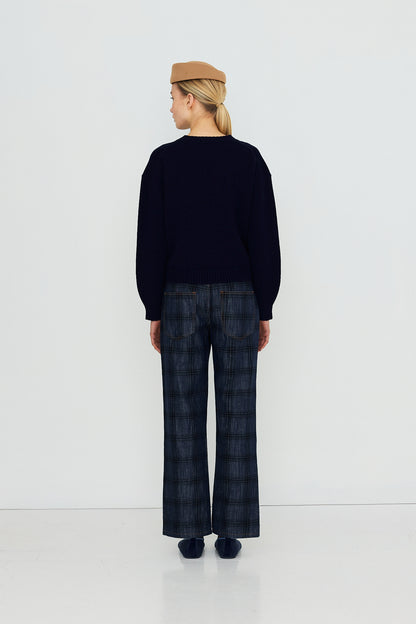 Woman Buttoned Cardigan NAVY