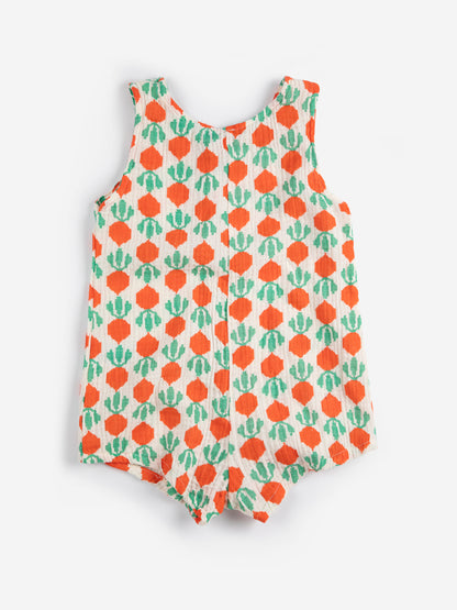 Cool Radish all over woven playsuit WHITE