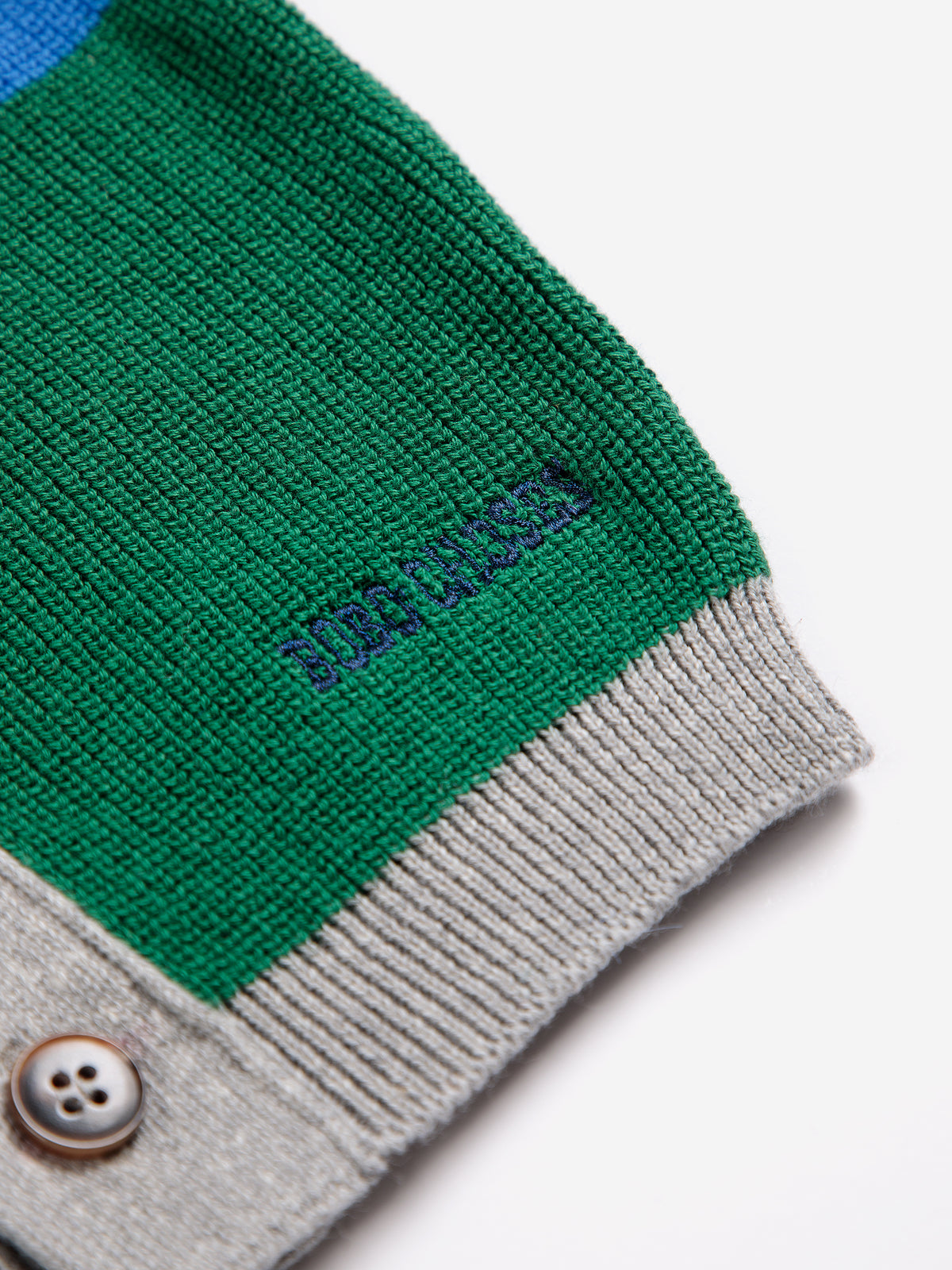 Farbblock-Strickjacke aus Baumwolle