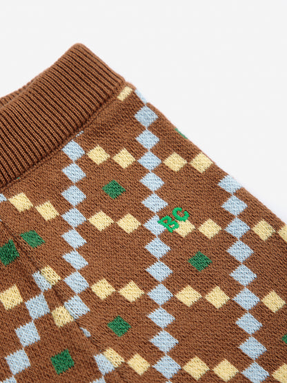 Bawełniane spodnie Pixel All Over knitted pants