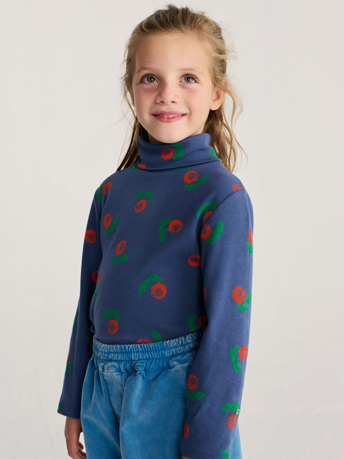 Stamp Bloom all over turtle neck T_shirt