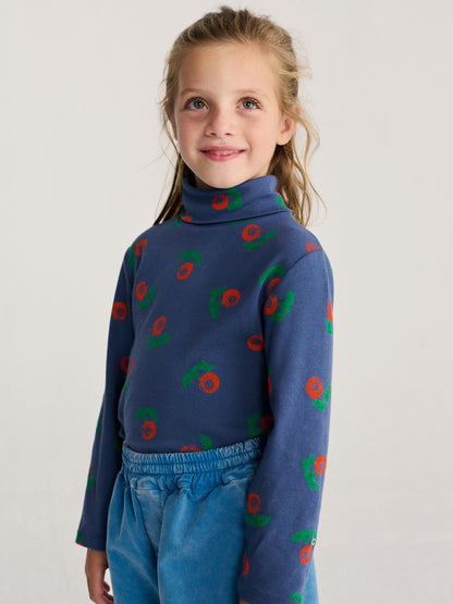 Stamp Bloom all over turtle neck T_shirt