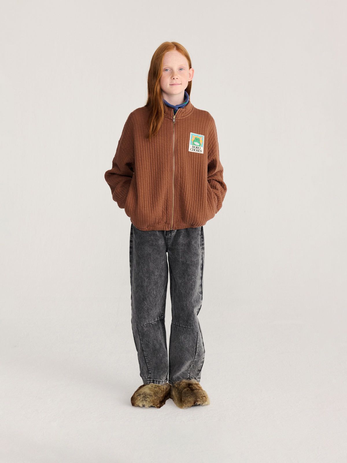 Beast Tag gestepptes Sweatshirt mit Reißverschluss