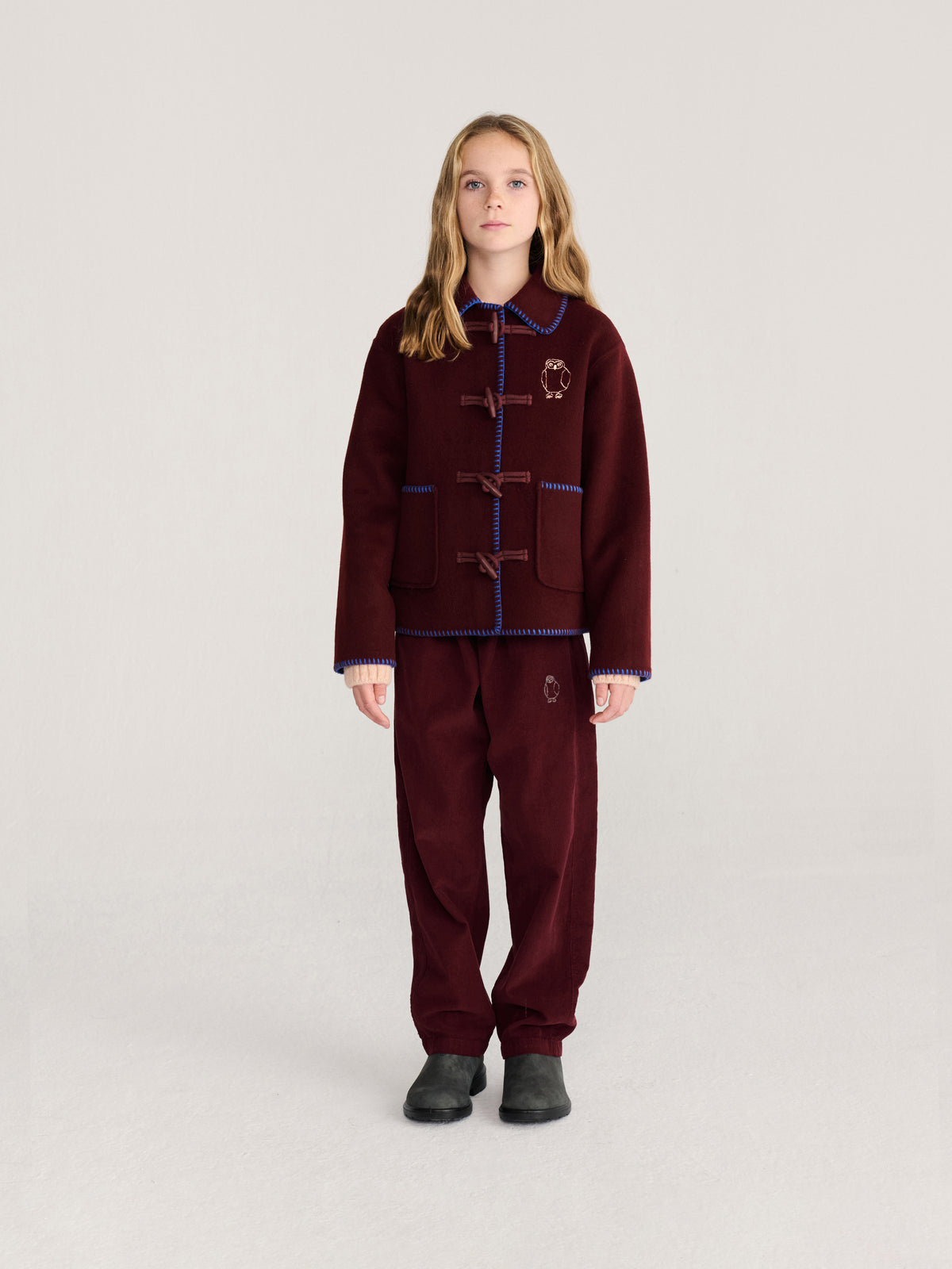 Spodnie Curious Owl corduroy pleated pants