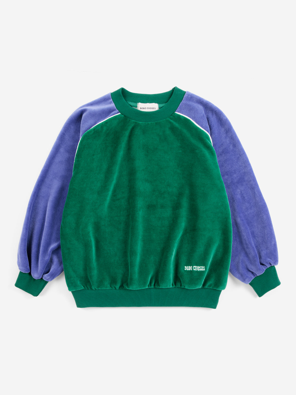 Sweatshirt aus Frottee mit Farbblockmuster