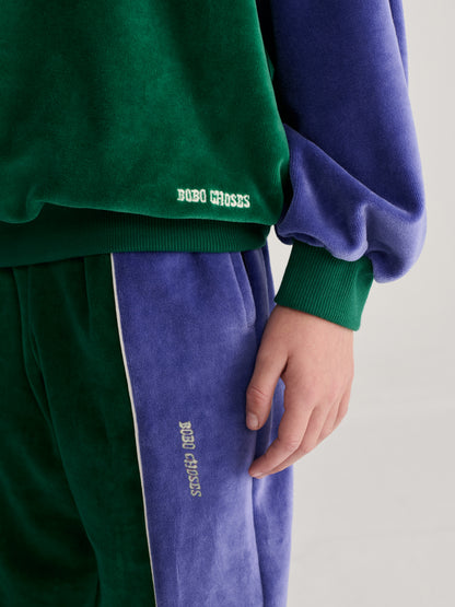 Sweatshirt aus Frottee mit Farbblockmuster