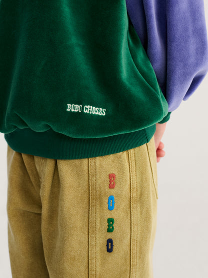 Sweatshirt aus Frottee mit Farbblockmuster
