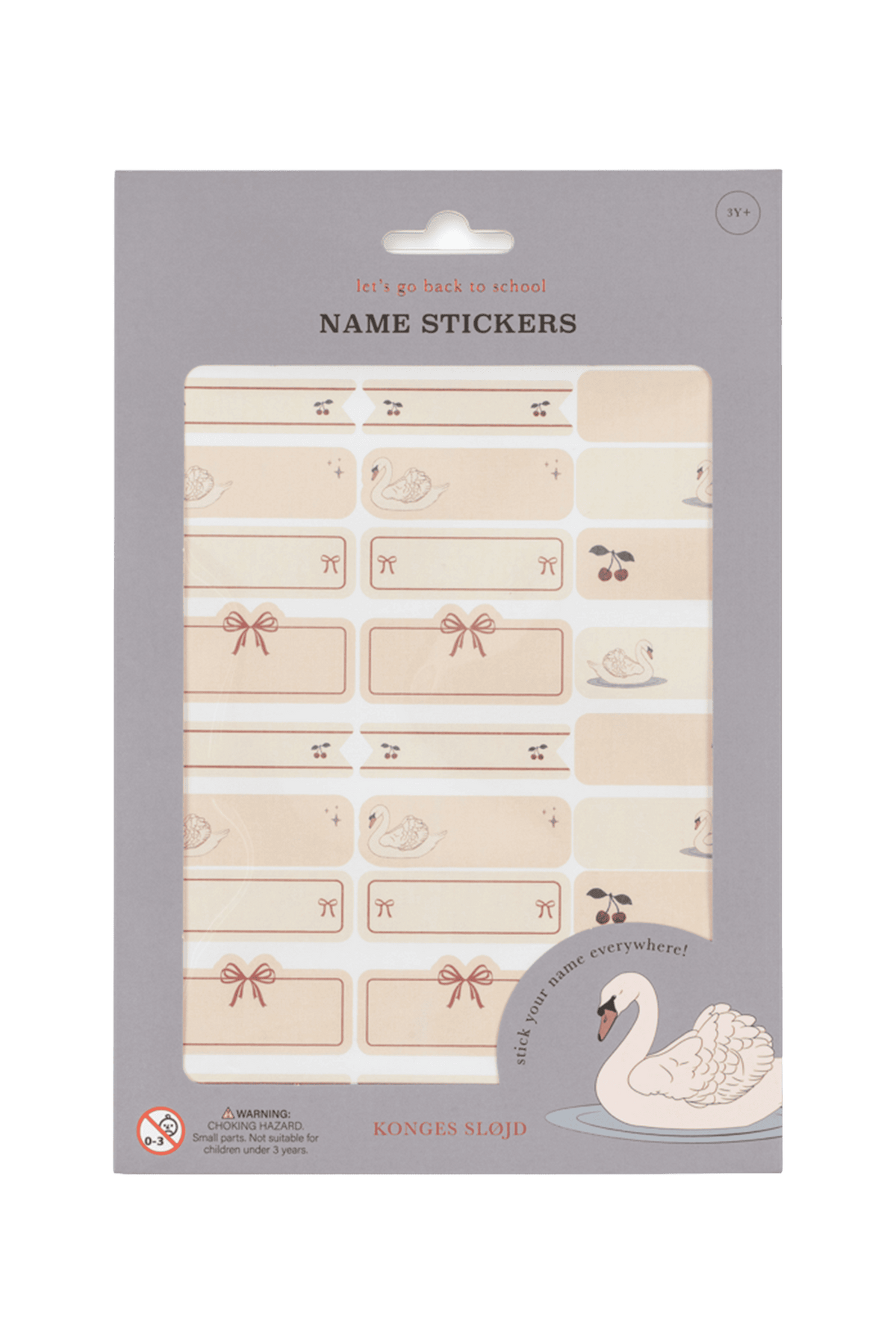 Naklejki na zeszyty Name Stickers SWAN