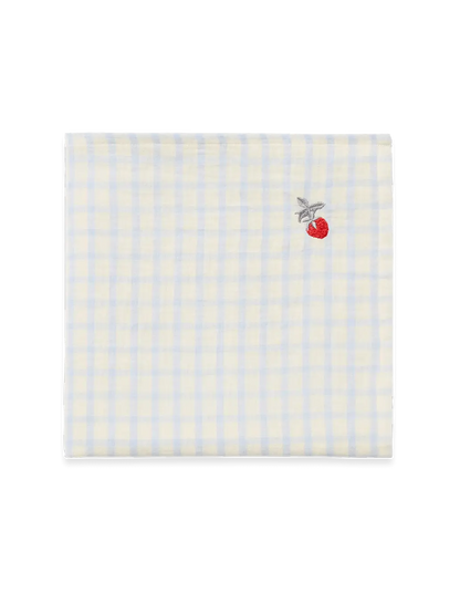 Muślinowy otulacz Gingham Sky Blue Garbo &amp; Friends BEBE Concept 