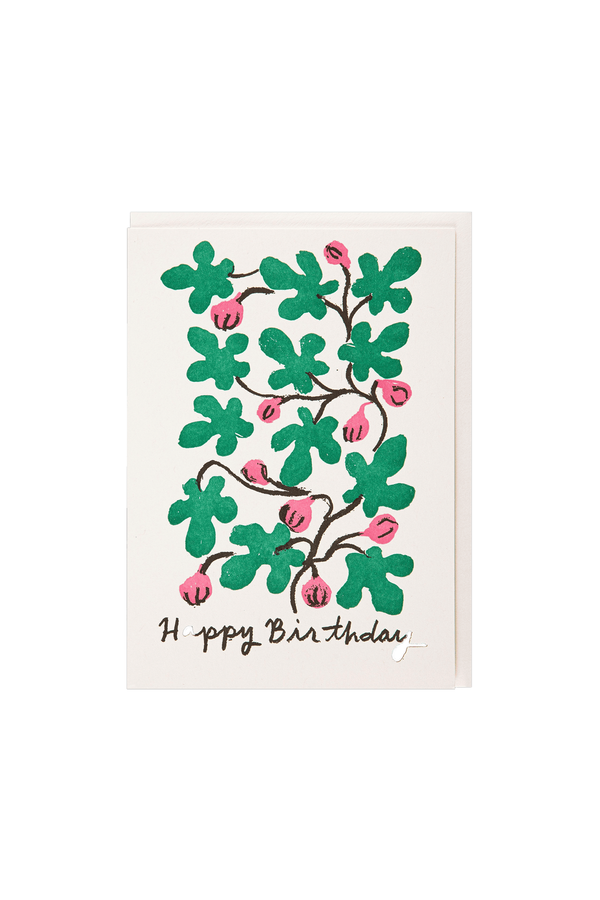 Carte décorative d'anniversaire avec figues et enveloppe BIRTHDAY FIGS