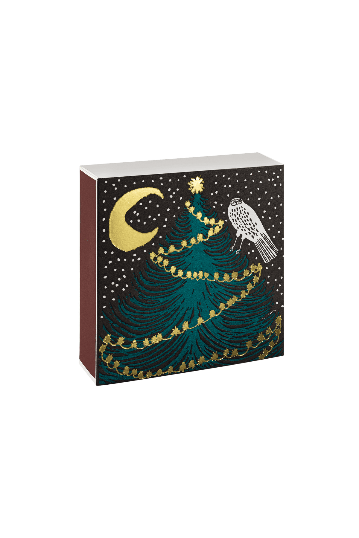 Luksusowe zapałki w ozdobnym pudełku OWL, MOON AND TREE