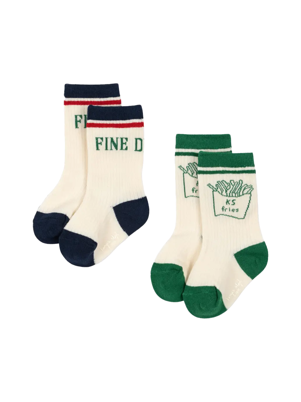 2 Pack Rib Fries Socks Konges Slojd BEBE Concept 