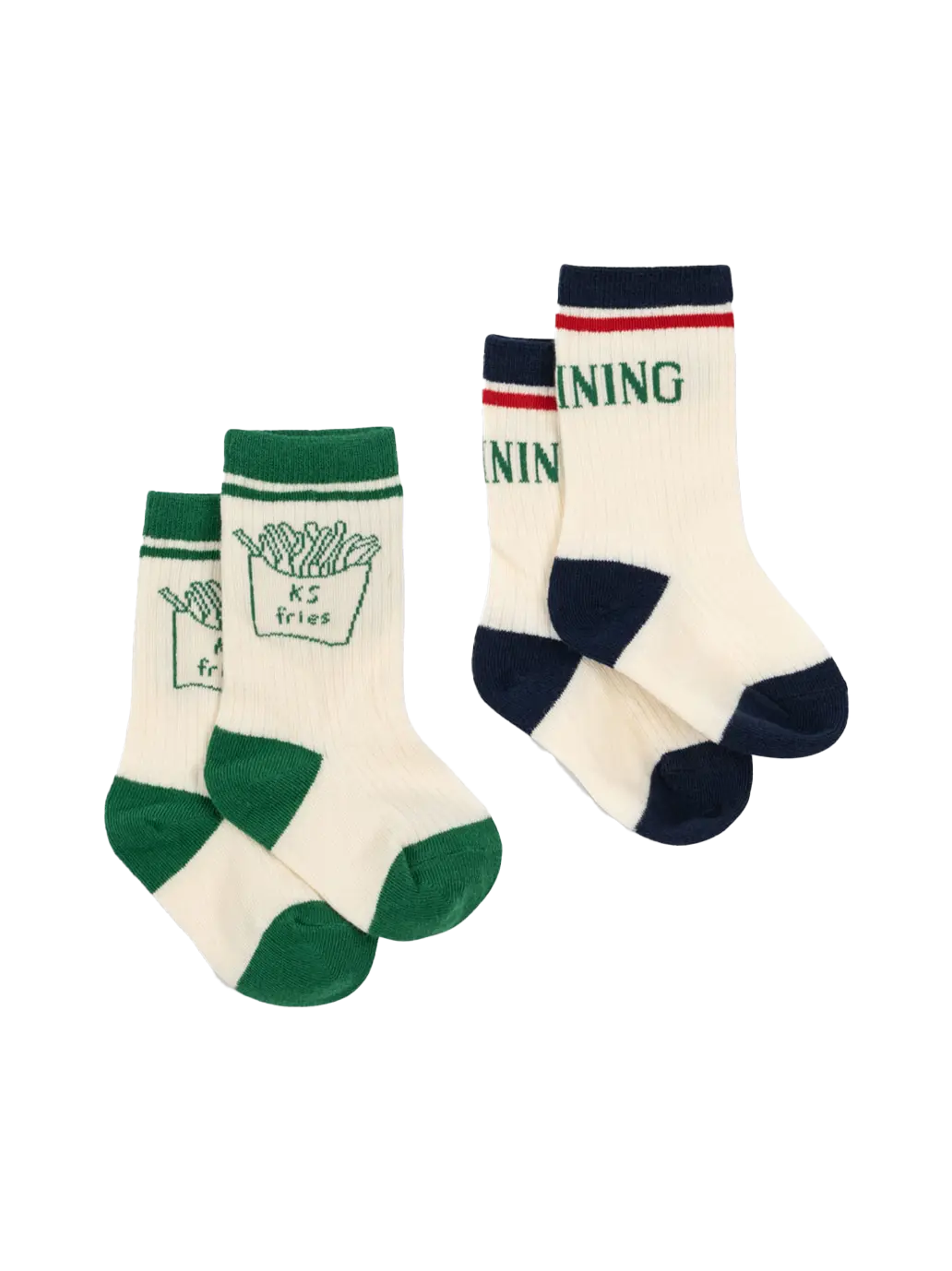 2 Pack Rib Fries Socks Konges Slojd BEBE Concept 