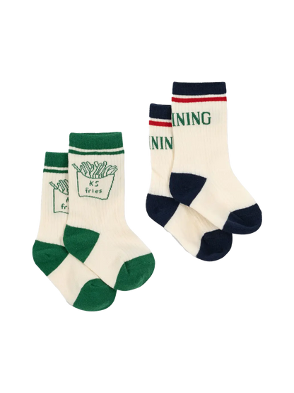 2 Pack Rib Fries Socks Konges Slojd BEBE Concept 