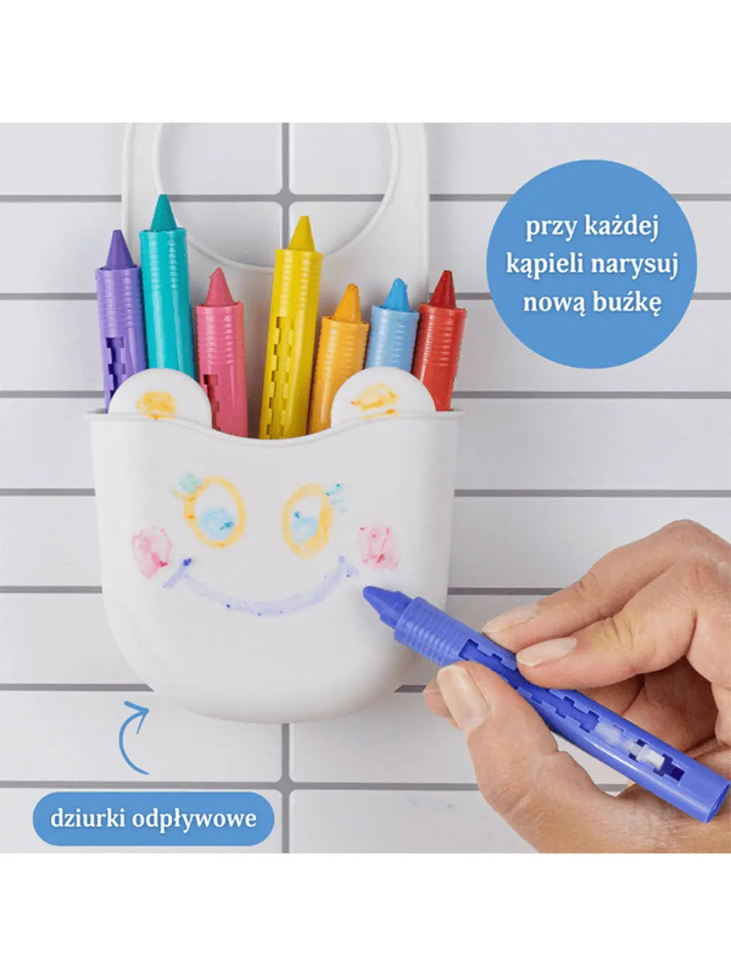 Zestaw Łazienkowych Kredek z Organizerem Tiger Tribe BEBE Concept 