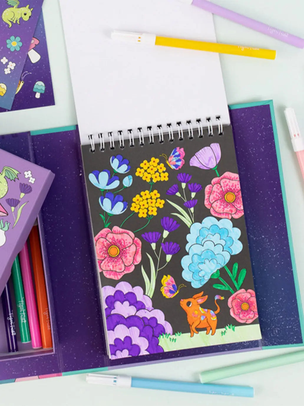Zestaw Kolorowanek - Mistyczny Las Tiger Tribe BEBE Concept 