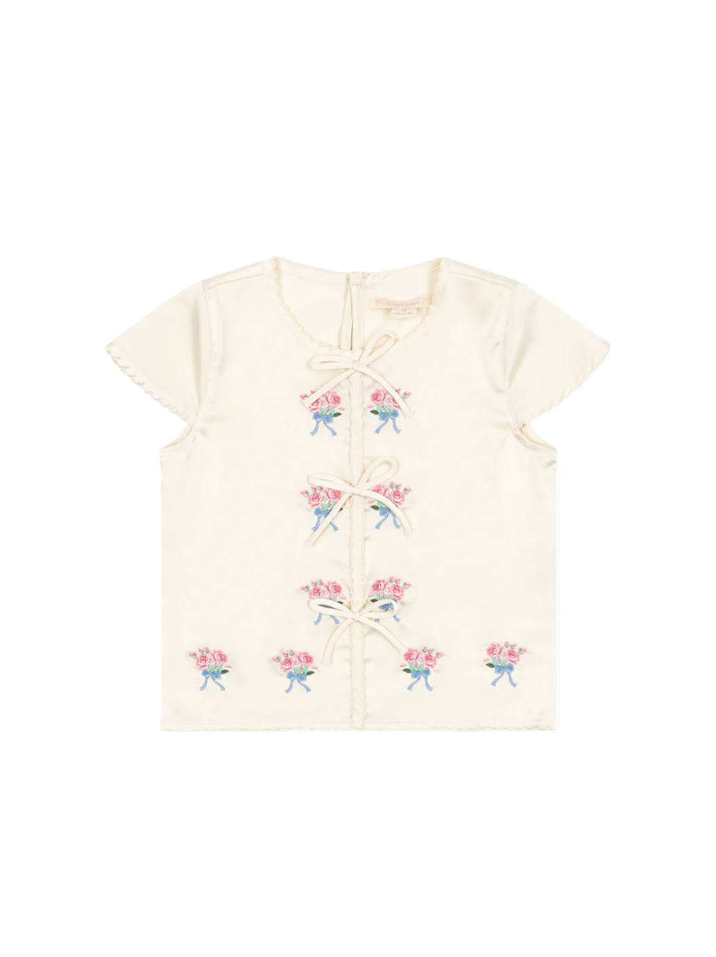 Top s krátkým rukávem Sheena BUTTERCREAM