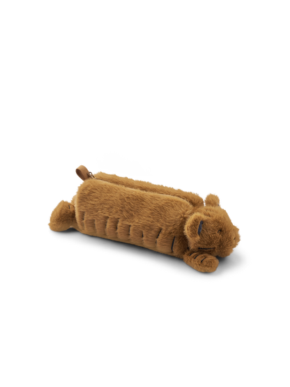 Dalina Tiger Plush Pouch GOLD CARAMEL