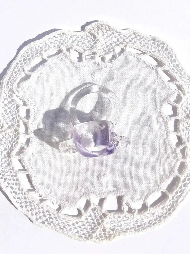 Big Candy Glass Ring Vivian Alarcon BEBE Concept 