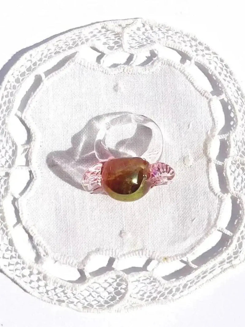 Big Candy Glass Ring Vivian Alarcon BEBE Concept 