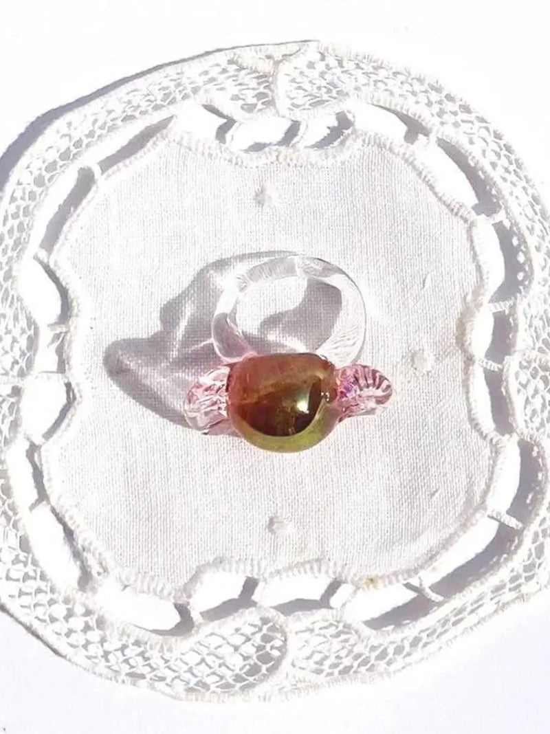 Big Candy Glass Ring Vivian Alarcon BEBE Concept 