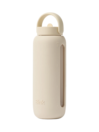 Day Bink glass water bottle STONE
