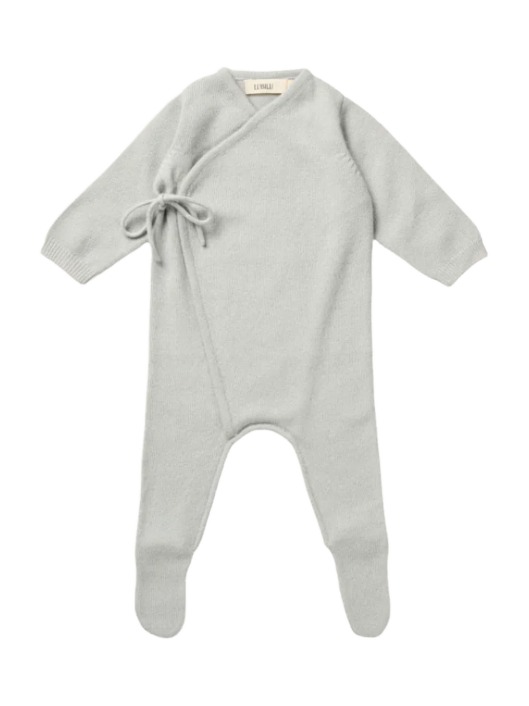 Baby-Strampler aus Kaschmir LIGHT BLUE