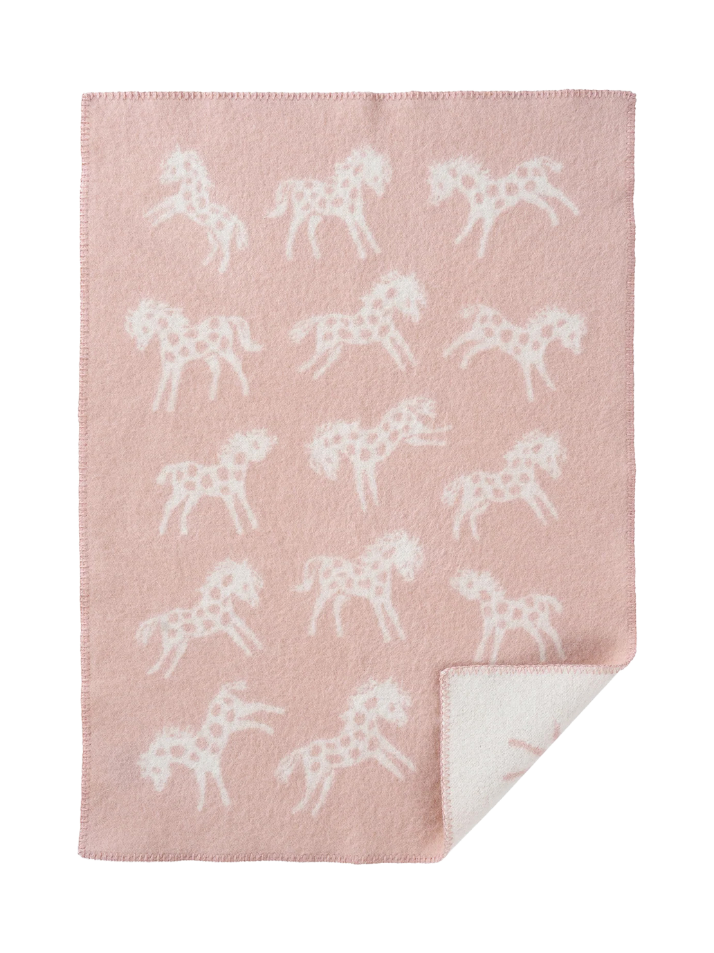 Babydecke aus Pony-Lammwolle PONY DUSTY PINK