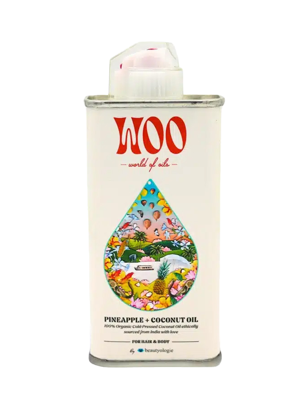 Aceite corporal y capilar orgánico de piña y coco