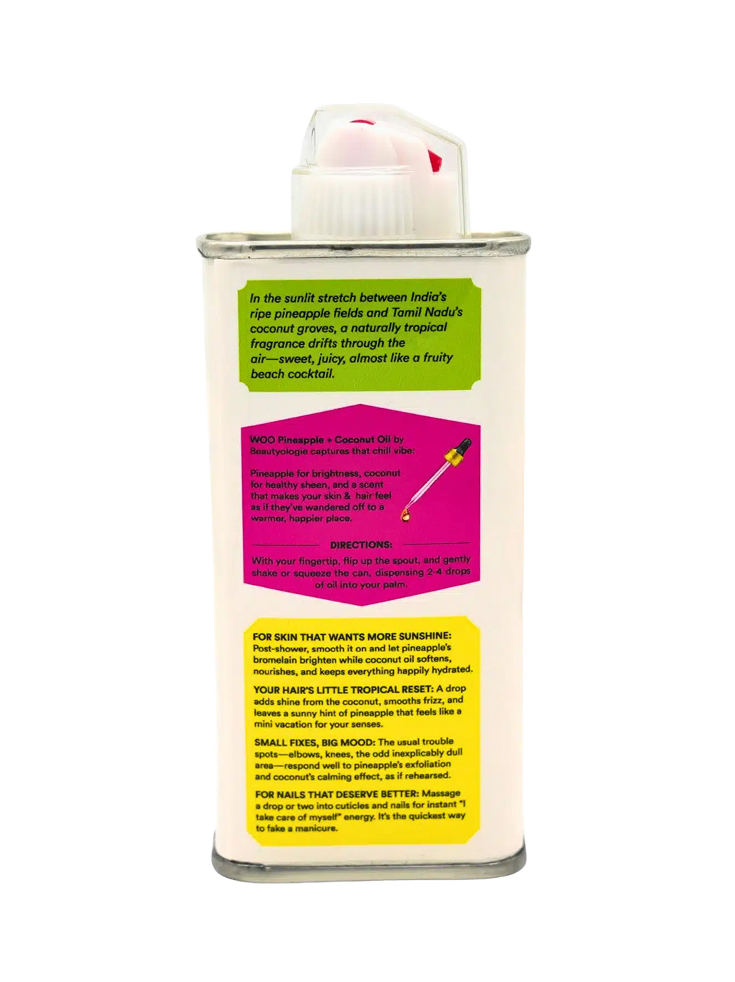 Aceite corporal y capilar orgánico de piña y coco
