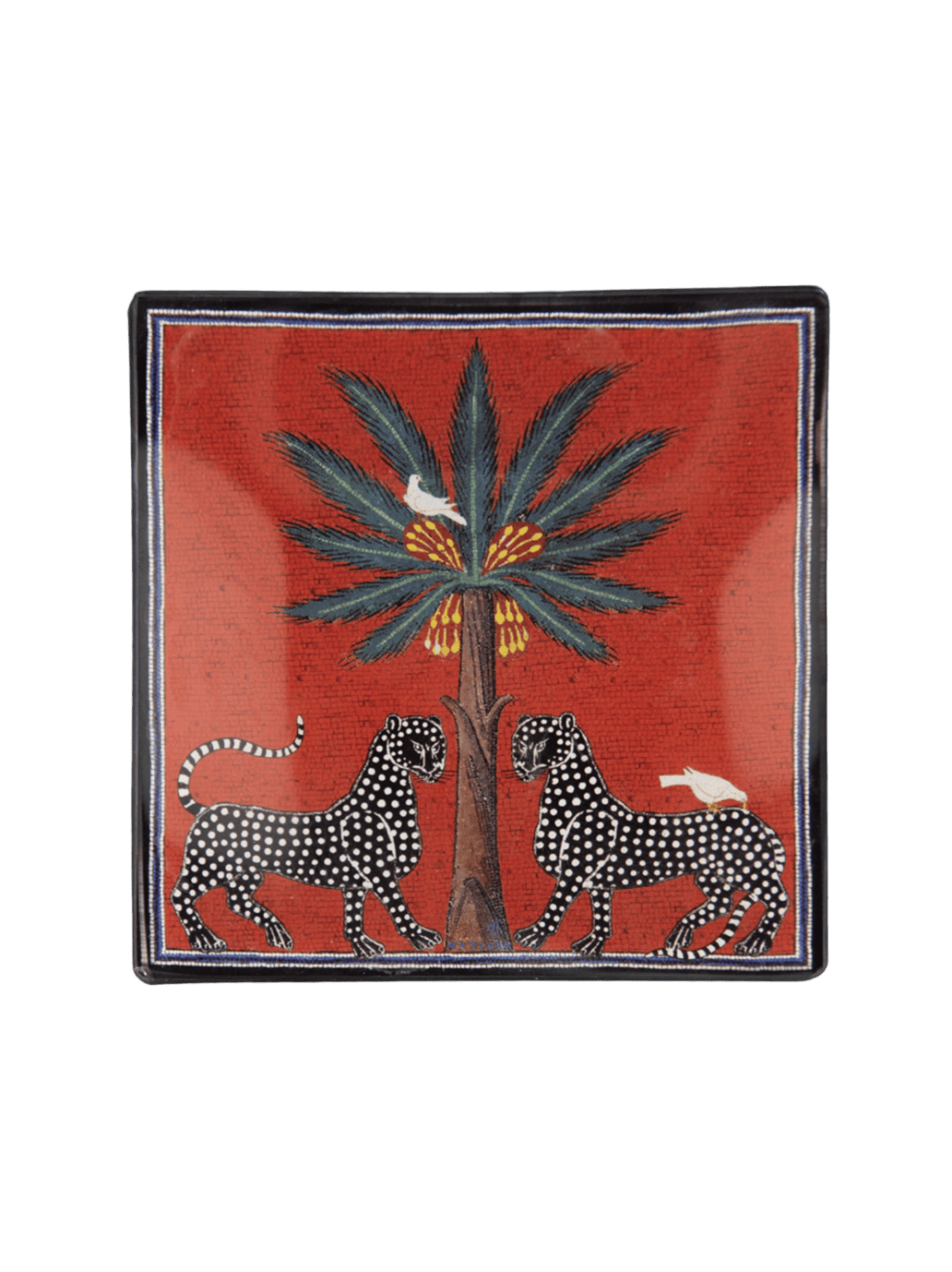 Seifenschale aus rotem Mosaico-Glas