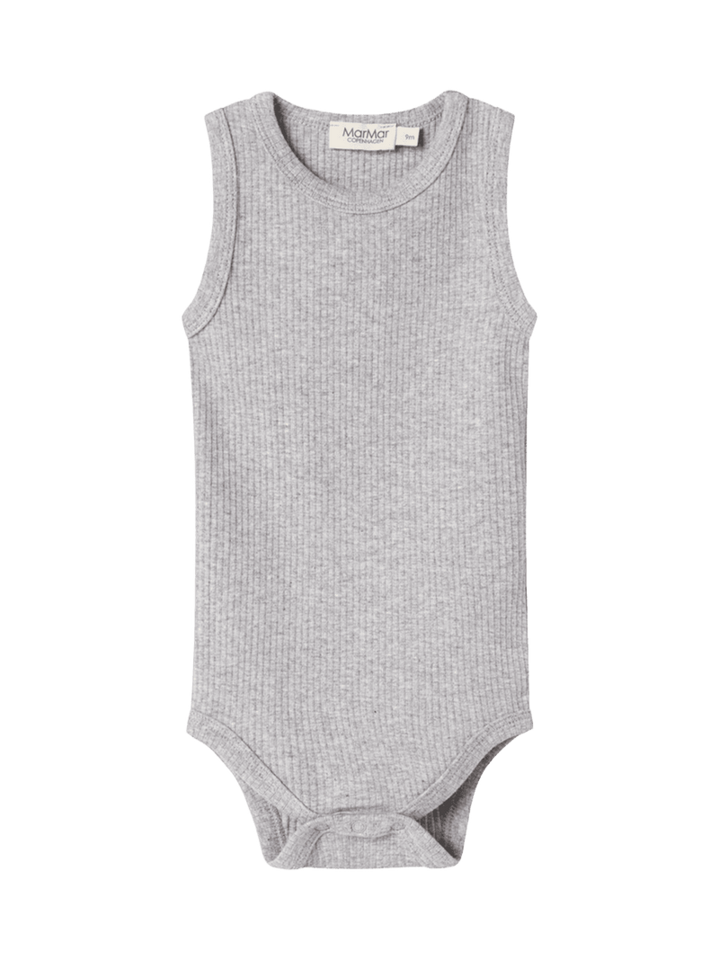 Prążkowane body niemowlęce bez rękawów