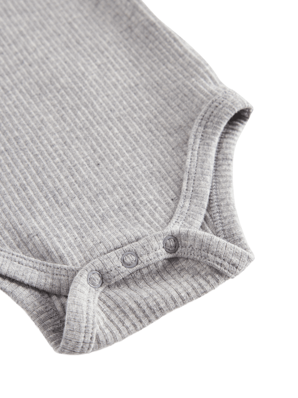 Prążkowane body niemowlęce bez rękawów LIGHT GREY