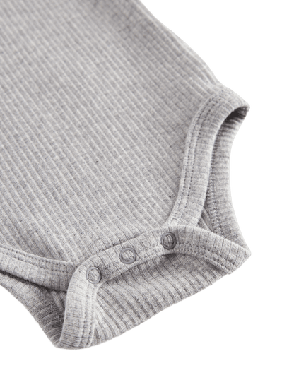 body bébé côtelé sans manches LIGHT GREY